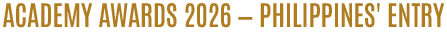 Academy Awards 2026 — Philippines' entry